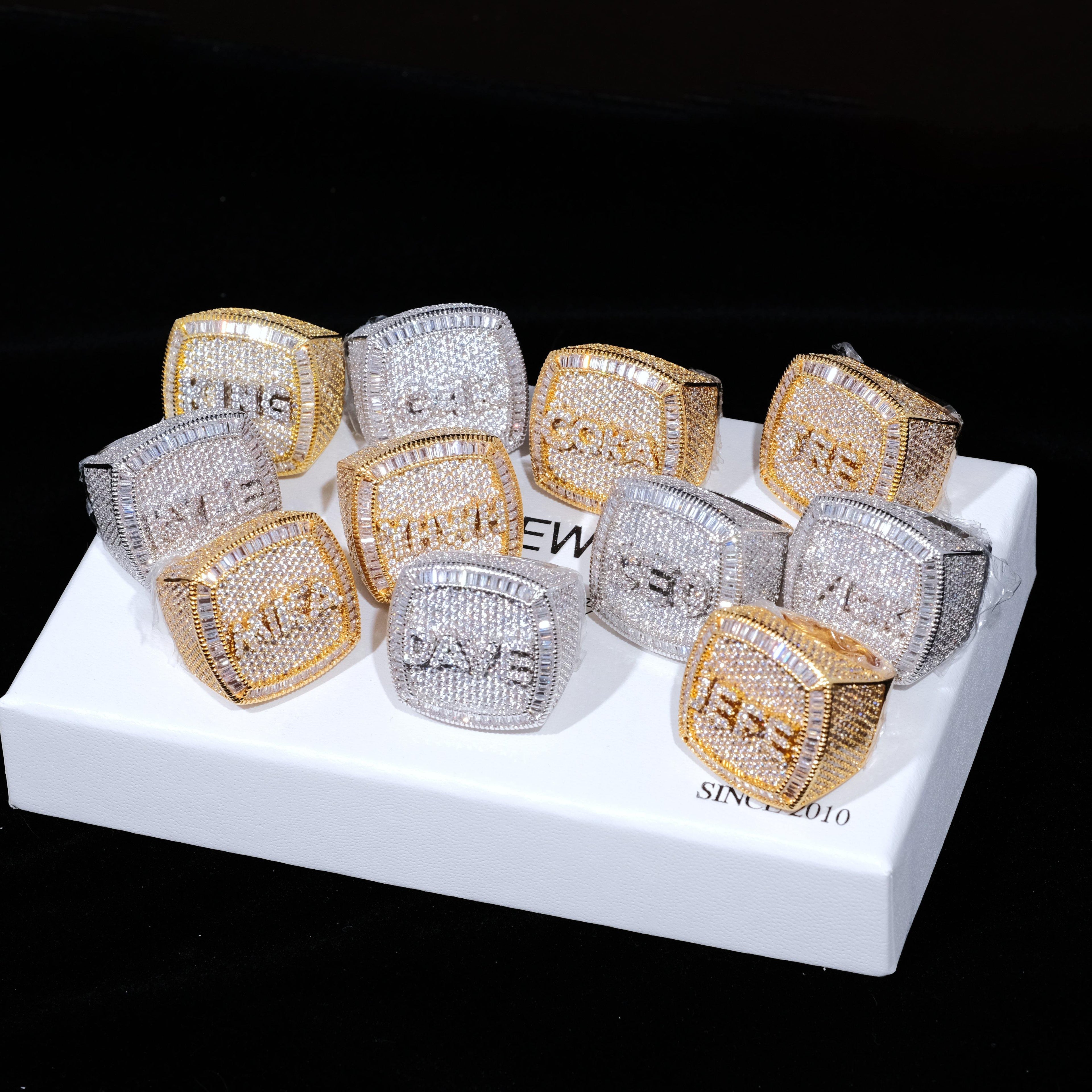 CUSTOM LETTER 3D ICED RING