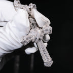 New Design Iced Baguette Jesus Cross Necklace