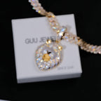 Iced Roaring Lion Necklace