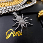 18K Gold-Plated AAA CZ Spider Pendant Necklace