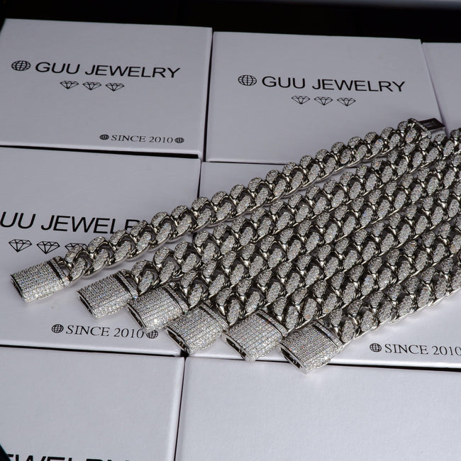 13MM 18K White Gold-Plated Classic Miami Cuban Link Bracelet Main Image