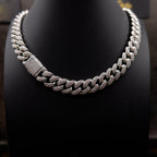 🔥New Flip buckle Iced Cuban Link Chain Silver