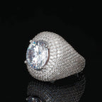 Iced Clustered Band Ring