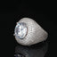 Iced Clustered Band Ring