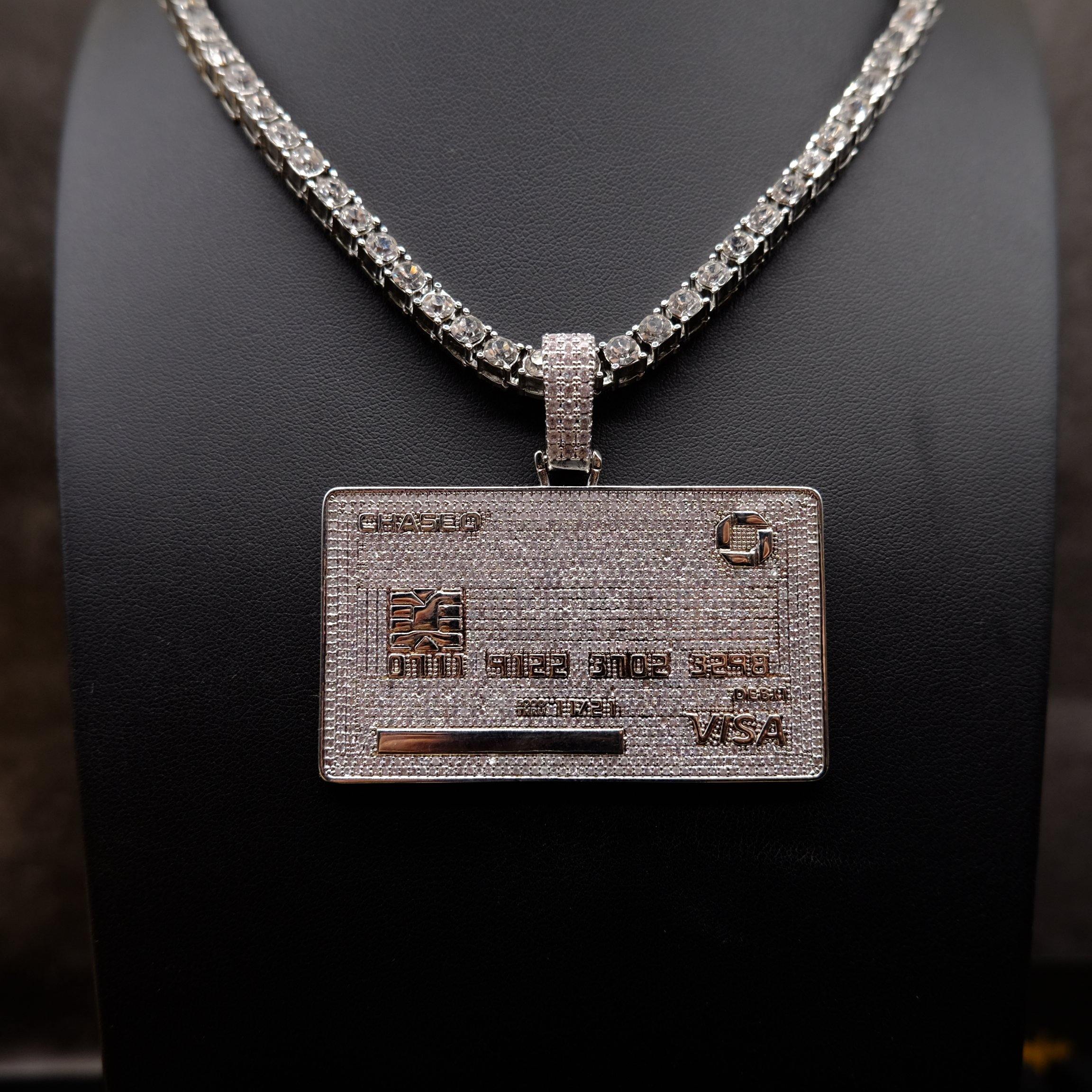 🔥New Credit Card Bank Card Iced Pendant