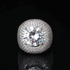 Iced Clustered Band Ring