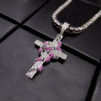🔥New Iced Cross and Snake Pendant