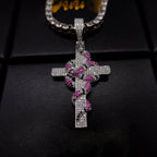 🔥New Iced Cross and Snake Pendant