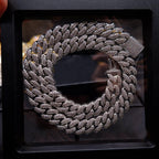 🔥New Flip buckle Iced Cuban Link Chain Silver