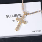 New Design Iced Baguette Jesus Cross Necklace