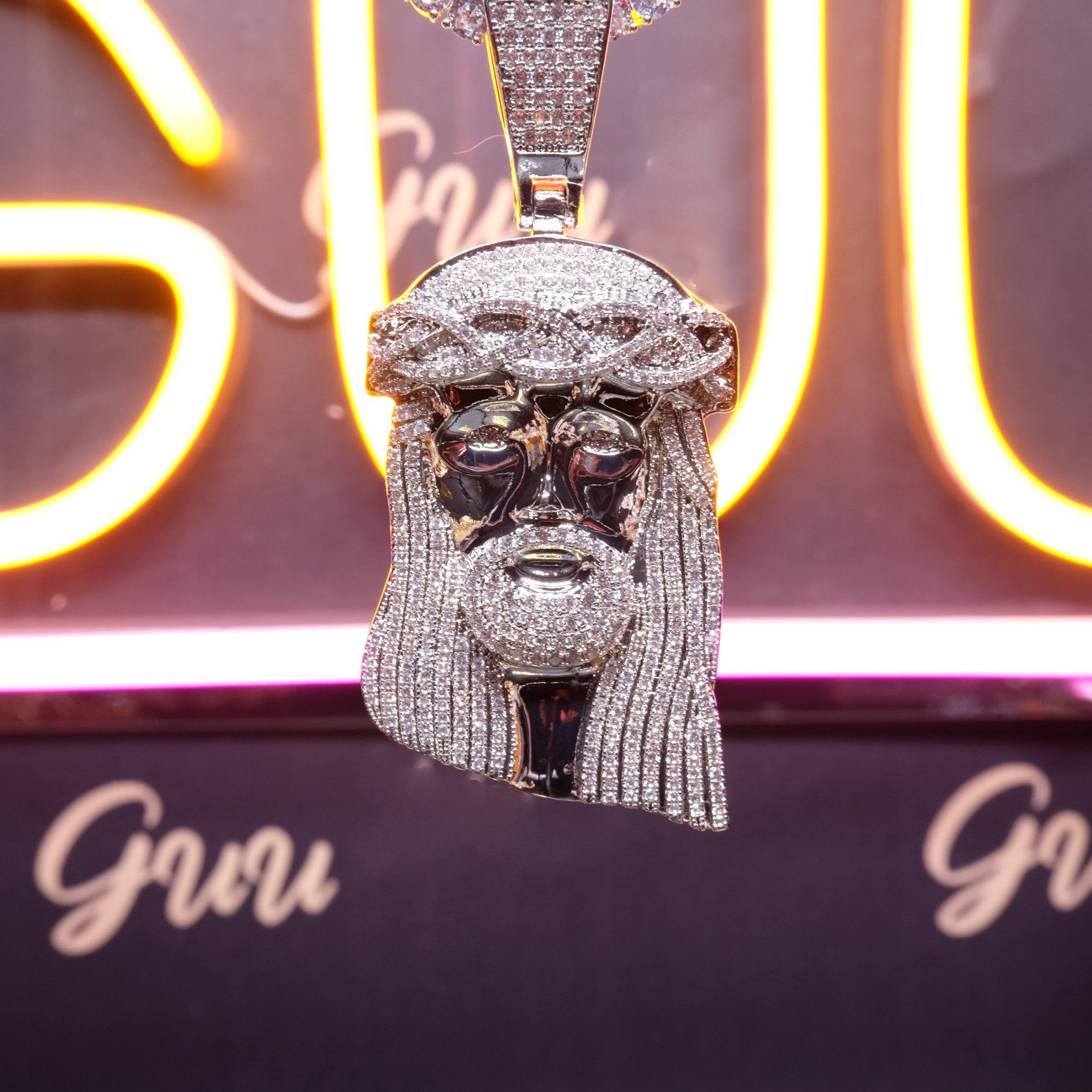 18K Gold-Plated AAA CZ Retro Jesus Pendant