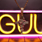 🔥New Iced Cross and Snake Pendant