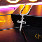 18K Gold-Plated AAA CZ Cross Pendant