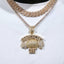 18K Gold-Plated Get Money First Iced Necklace