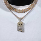 18K Gold-Plated Jesus Iced Necklace