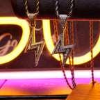 Baguette Iced Lightning Pendant