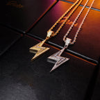 Baguette Iced Lightning Pendant
