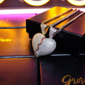 18K Gold-Plated CZ Heartbreak Pendant (with Chain)