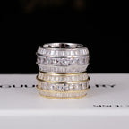 3 Layer Baguette Band Ring