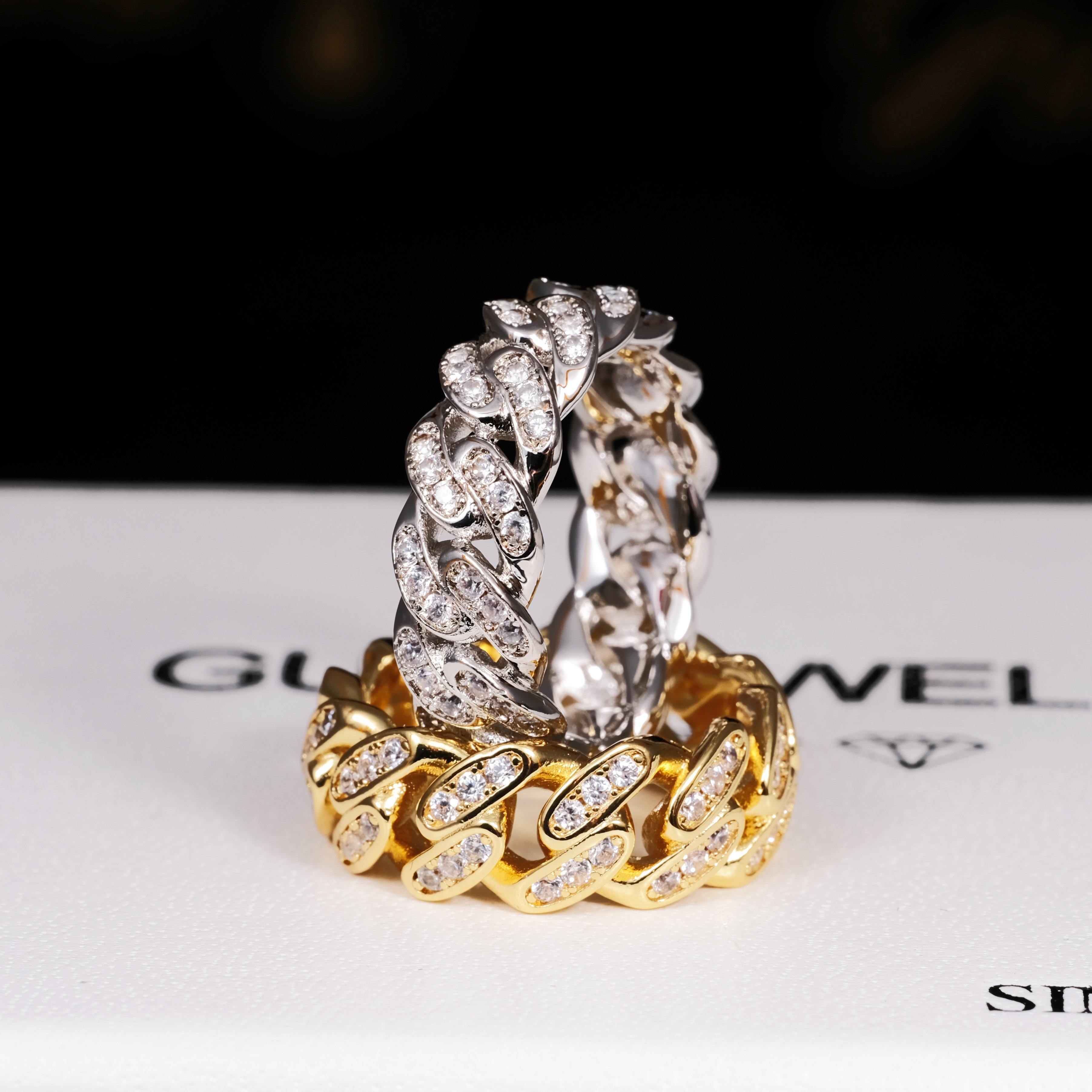 8mm CZ Ring In 18k Gold-Plated