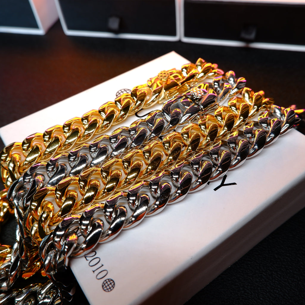 Miami Cuban Link Choker (18mm) in Yellow Gold-Plated