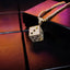 Two-tone CZ Black And White  Dice Pendant Jewelry