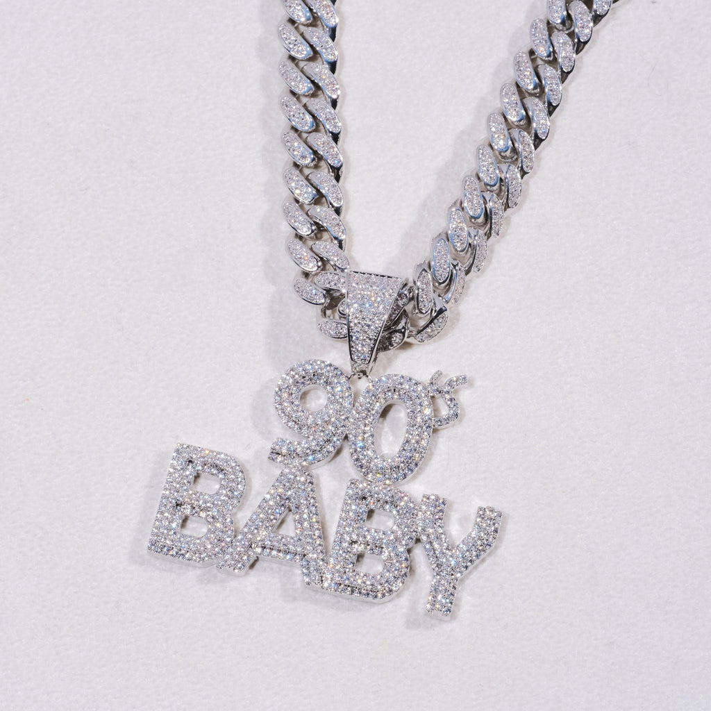 Iced 90's Baby Two-Layer Necklace