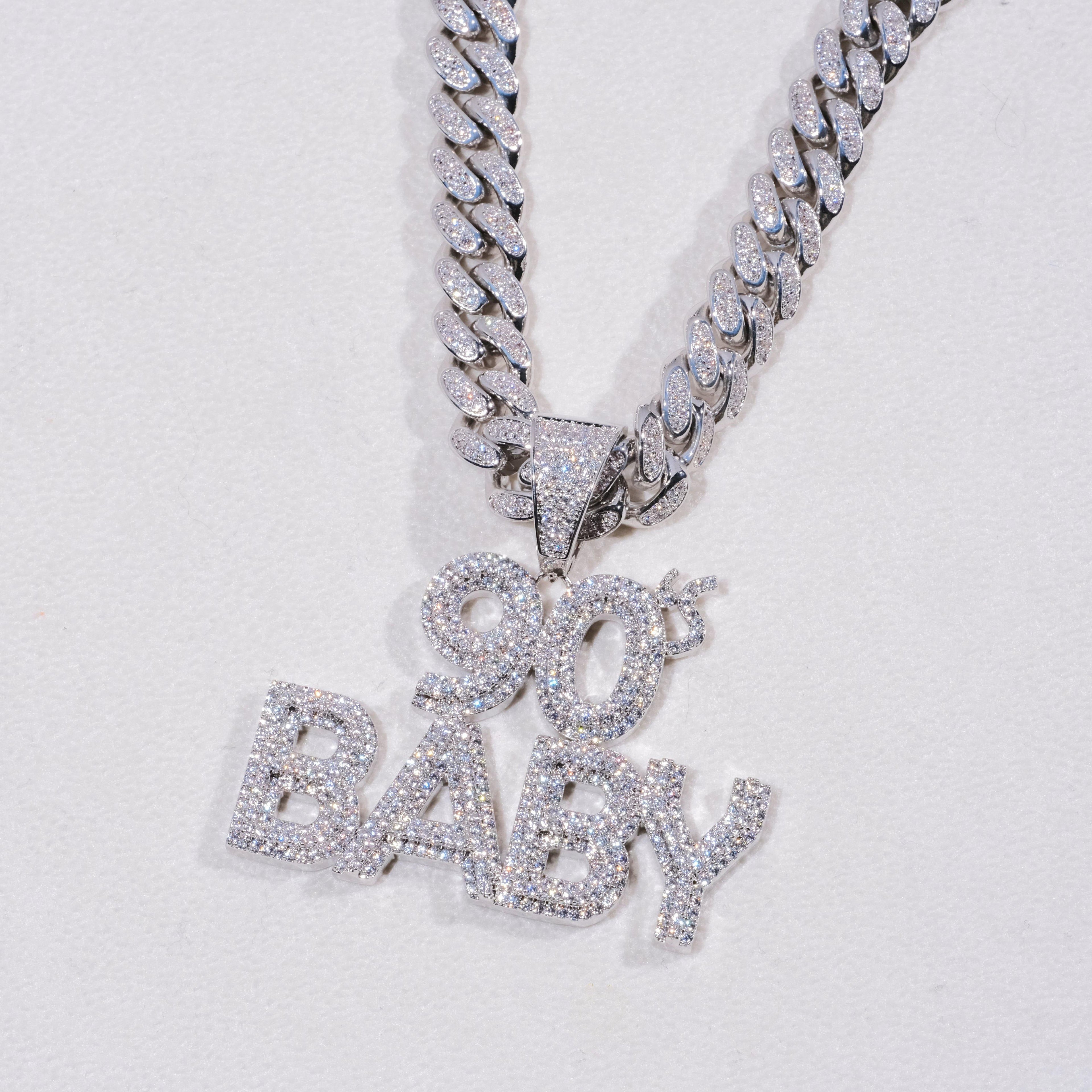 Iced 90's Baby Two-Layer Necklace