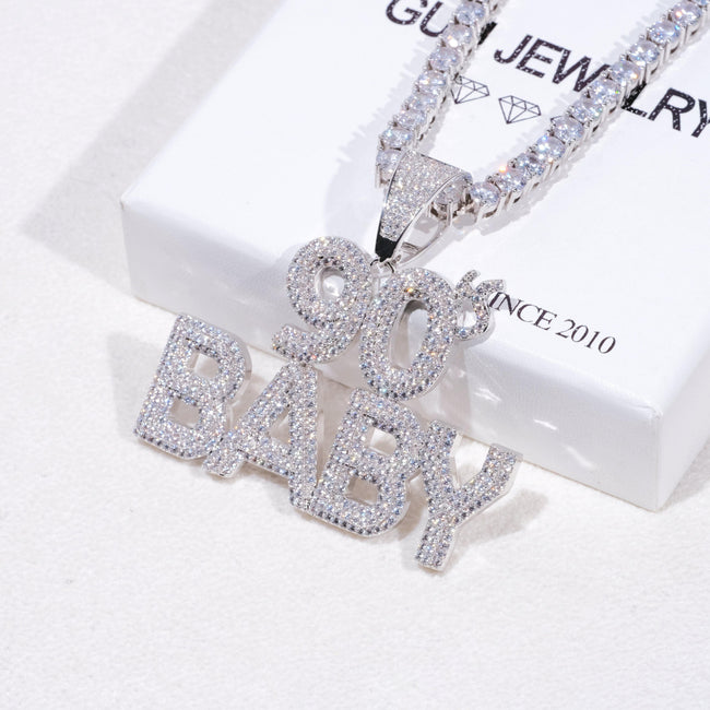 Iced 90's Baby Two-Layer Necklace Main Image