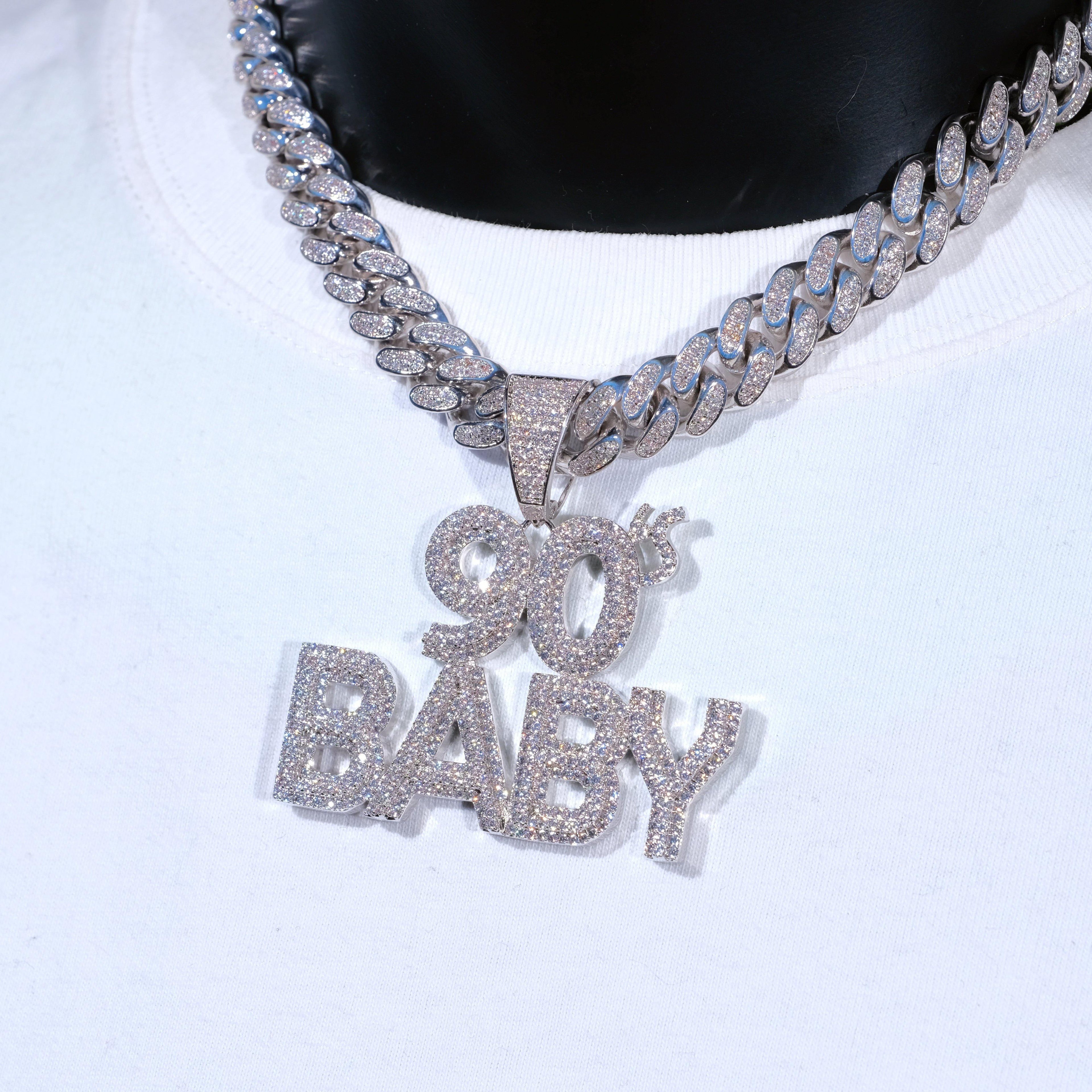 Iced 90's Baby Two-Layer Necklace
