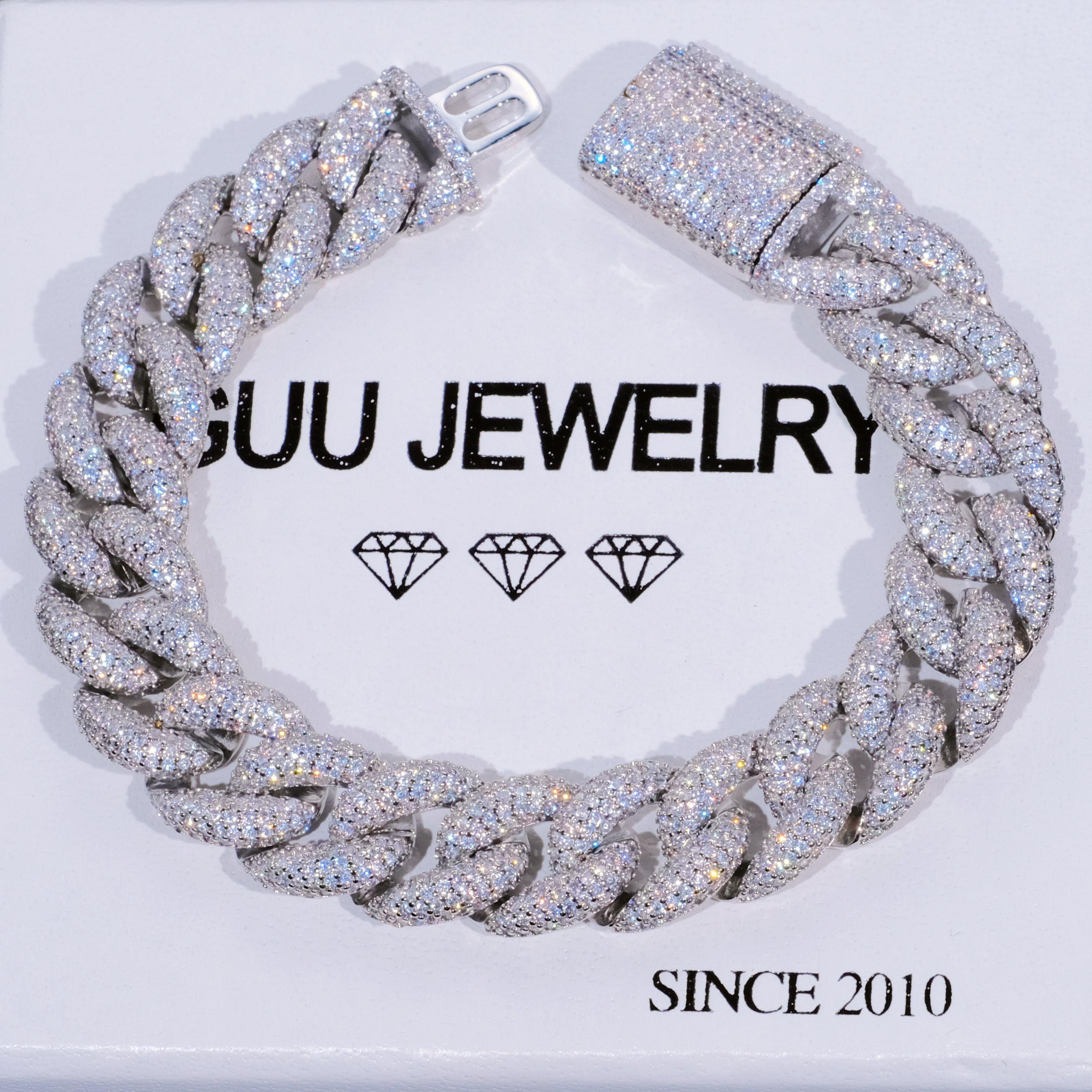 15mm 5-Row Iced Cuban Bracelet