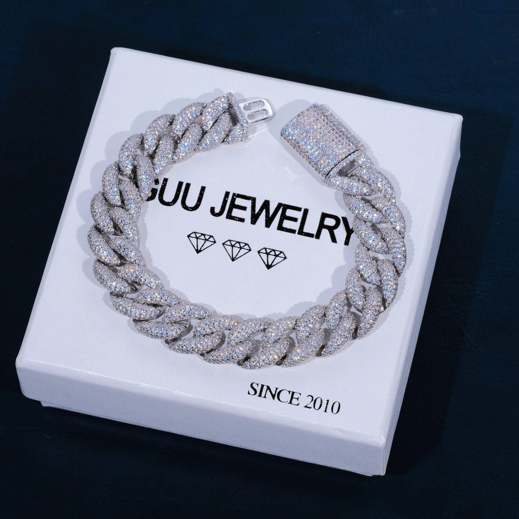 15mm 5-Row Iced Cuban Bracelet