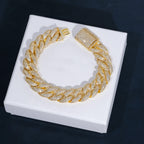 15mm 5-Row Iced Cuban Bracelet