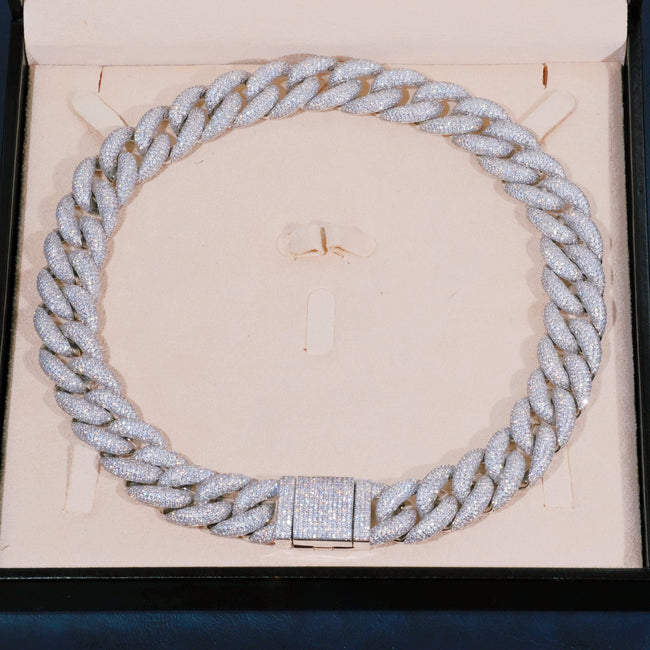 18mm 5-Row Iced Cuban Chain Hover Image
