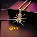 18K Gold-Plated AAA CZ Spider Pendant Necklace