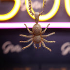 18K Gold-Plated AAA CZ Spider Pendant Necklace