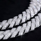 VVS Moissanite 14MM Prong Cuban Link Chain