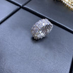 Micro-inlay CZ Double Row Ring