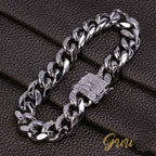 Iced Lock Cuban Link Bracelet