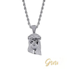 18K Gold-Plated AAA CZ Retro Jesus Pendant