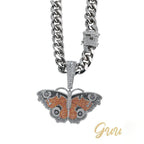 18K Gold-Plated Micro Inlay  AAA CZ Butterfly Pendant
