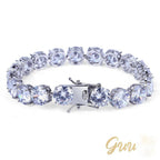 10mm Hip Hop CZ BlingBling Silver Tennis Bracelet