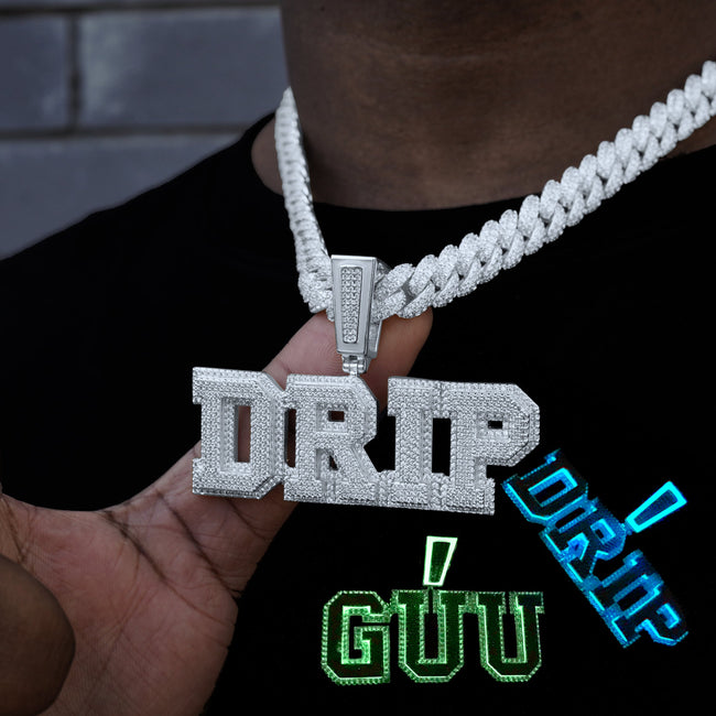 Custom Letters Two Layer Glow In The Dark Necklace Hover Image