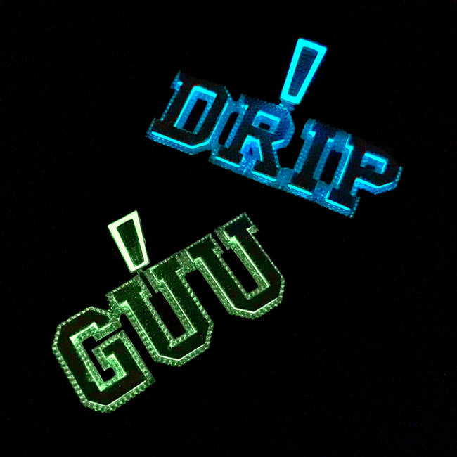 Custom Letters Two Layer Glow In The Dark Necklace Main Image